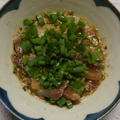 大分県の郷土料理の「りゅうきゅう」に似ていて親しみやすいお味でした！ごま油が効いてますね。レシピありがとうございました。